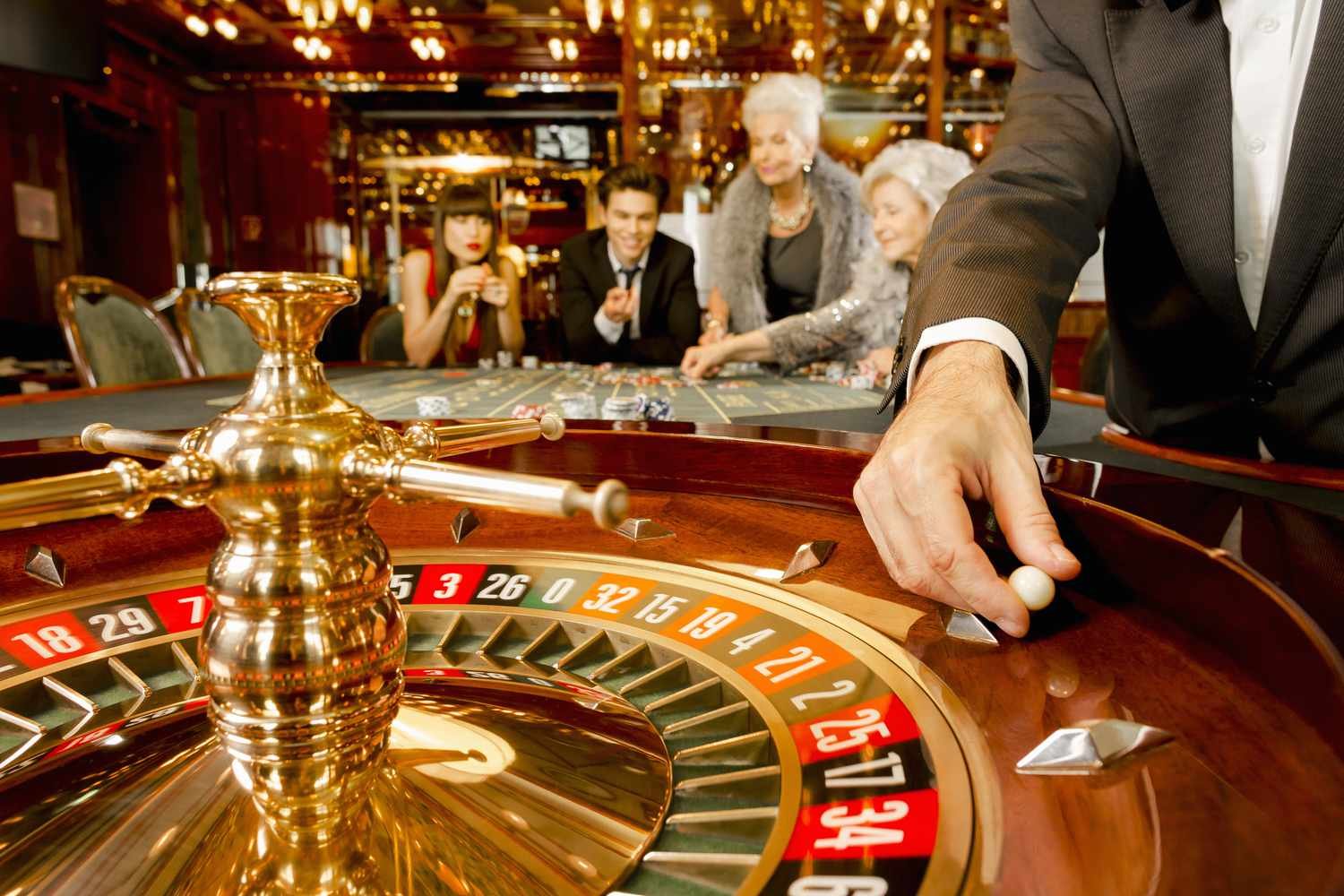 Baccarat table layout with Player, Banker, and Tie bet spots